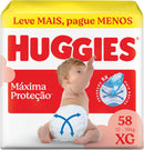 Fralda Descartável Huggies Máxima Proteção Tamanho XG 58 unidades – Fralda aberta com tecnologia Xtra-Flex, canais em X que se adaptam aos movimentos e máxima proteção sem fralda caída