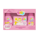 Kit Hora Do Banho Muriel Baby Menina Shampoo + Condicionador + Sabonete