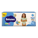 Fralda babysec pacote hiper XG com 58 fraldas