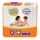 Fralda pom pom protek proteção de mãe  pacote mega XXG com 30 fraldas