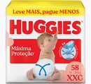 Fralda Descartável Huggies Máxima Proteção Tamanho XXG 58 unidades – Fralda aberta com tecnologia Xtra-Flex, canais em X que se adaptam aos movimentos e máxima proteção sem fralda caída