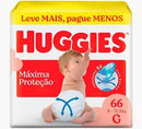 Fralda Descartável Huggies Máxima Proteção Tamanho G 66 unidades – Fralda aberta com tecnologia Xtra-Flex, canais em X que se adaptam aos movimentos e máxima proteção sem fralda caída